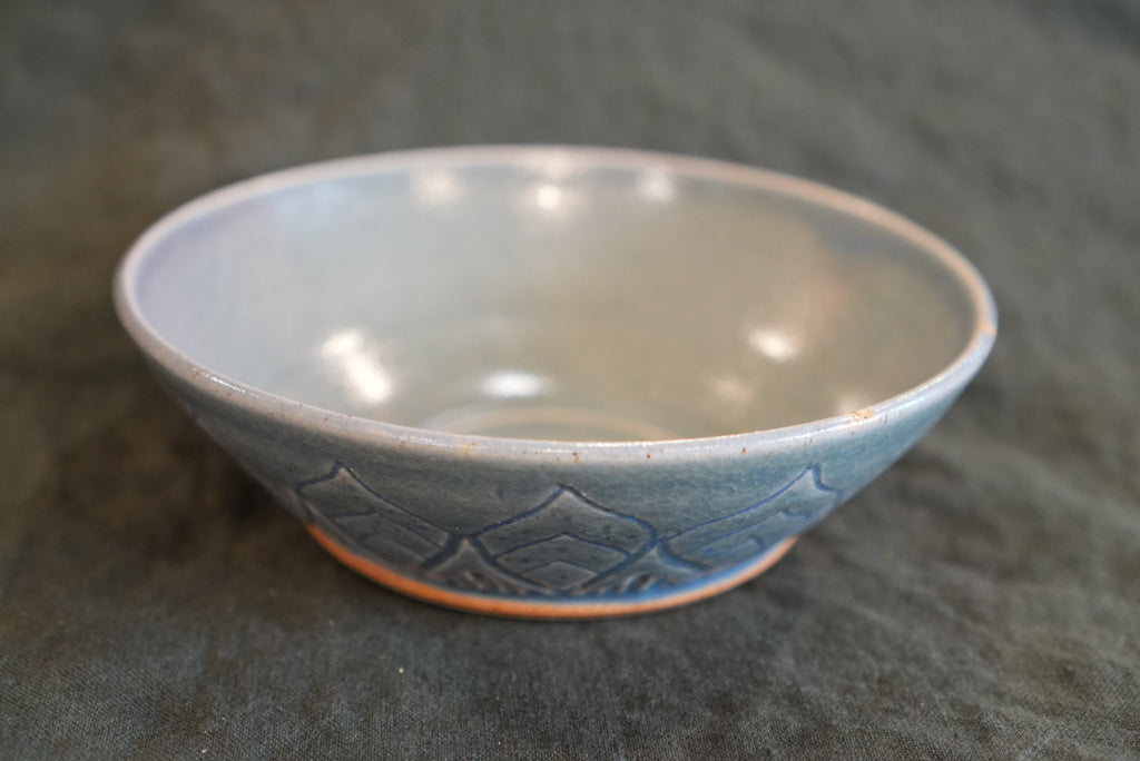Blue Mandala-Inspired Carved Small Bowl