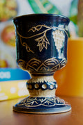 Black Carved Kiddish Cup